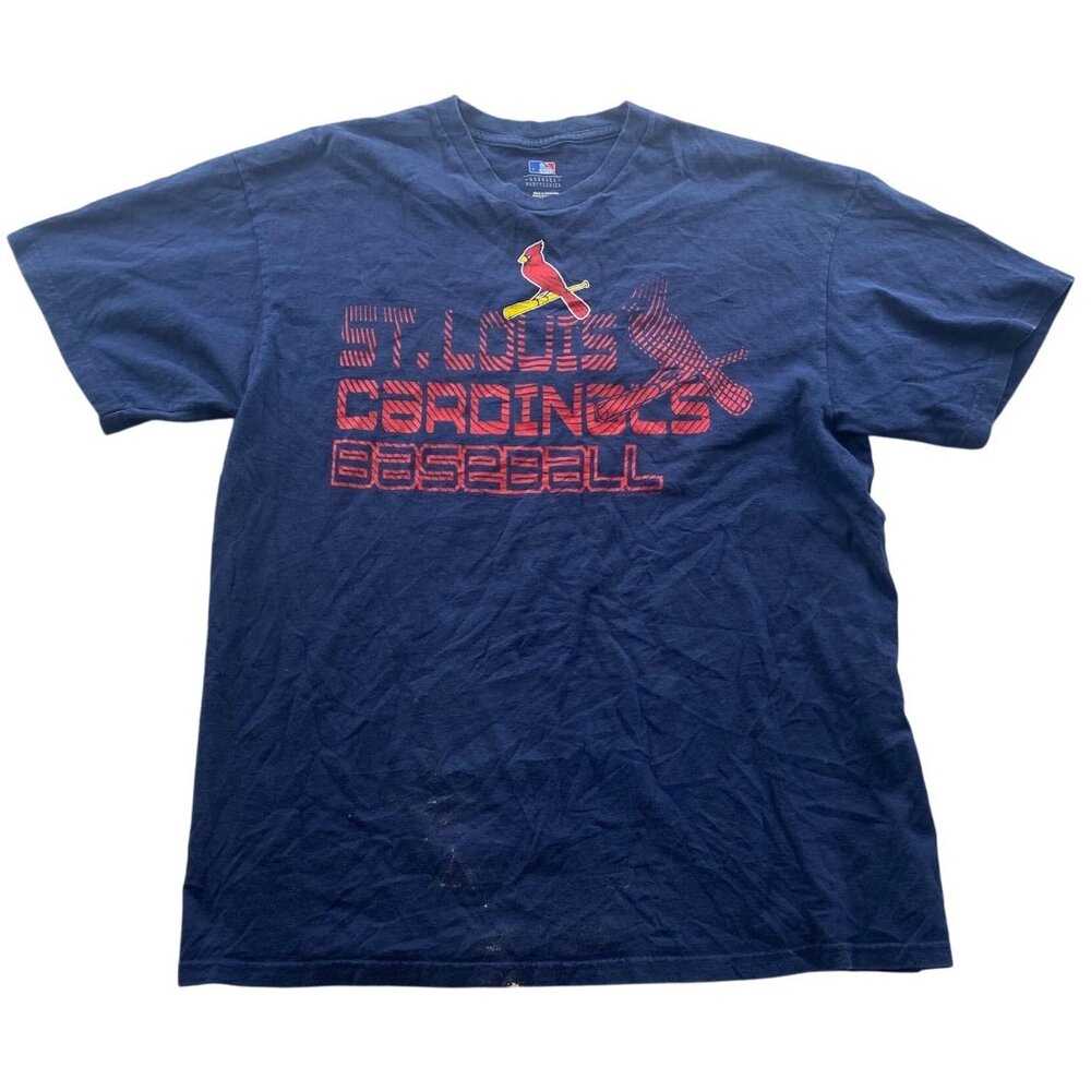 St. Louis Cardinals Baseball Mens T-Shirt Size XL Blue MLB Graphic Tee Blue